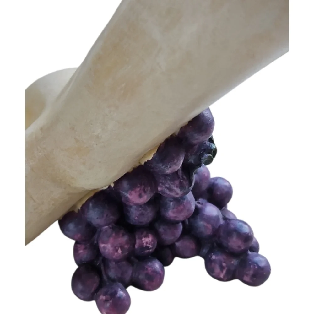 Vintage Resin Wine Holder with Arm & Grapes Design - Picture 7 of 7